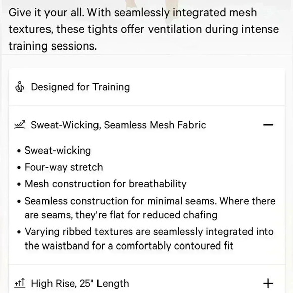 Lululemon Seamless High Rise Mesh Compression Tights Leggings Training - Picture 14 of 16